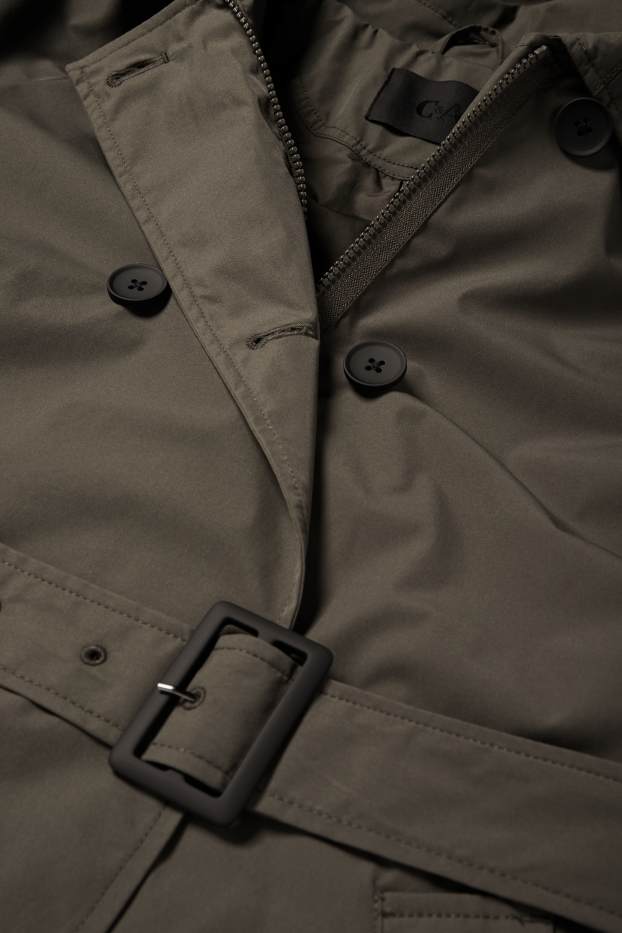 Damen - Funktions-Trenchcoat - dunkelgrau