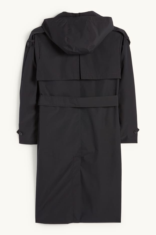 Damen - Funktions-Trenchcoat - schwarz