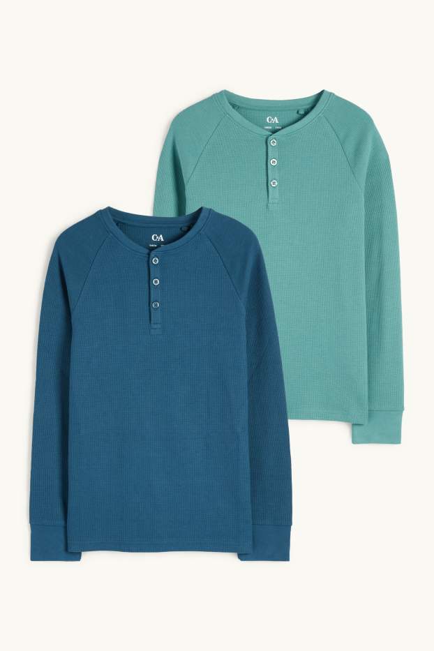 Nen - Paquet de 2 - part superior de pijama - texturat - verd