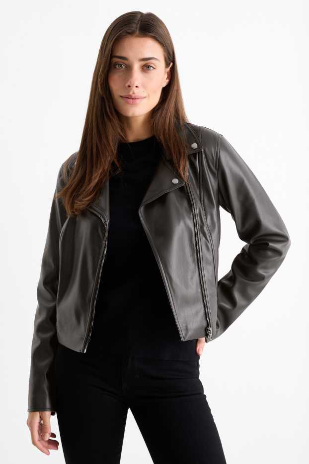 Damen - Bikerjacke - schwarz