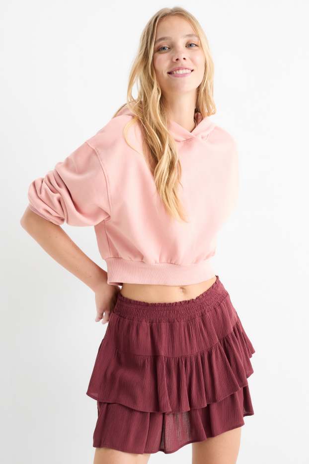 Dámské - Sukně skort - bordeaux
