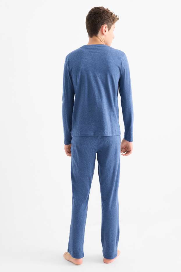 Enfants garçons - Pokémon - Pikachu - pyjama - 2 pièces - bleu foncé