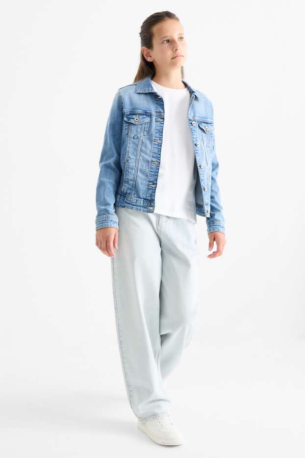 Children Girls - Balloon jeans - denim-light blue