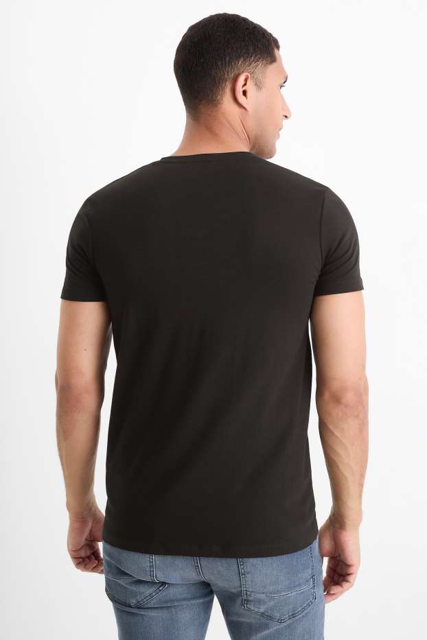 Men - T-shirt - slim fit - Flex - black
