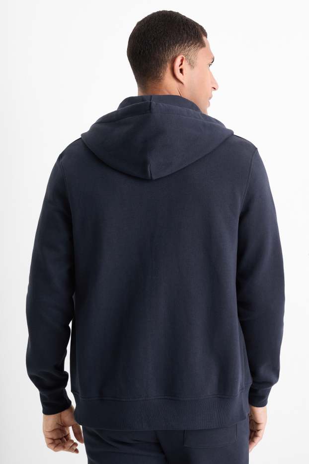 Home - Dessuadora oberta amb caputxa - blau fosc