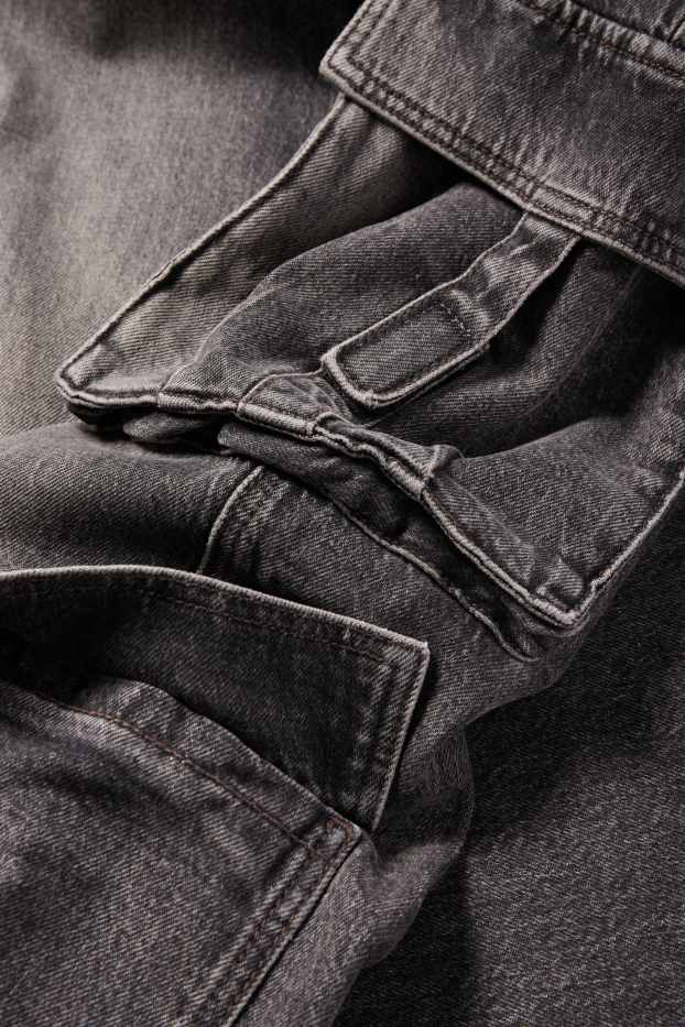 Children Girls - Cargo jeans - denim-gray