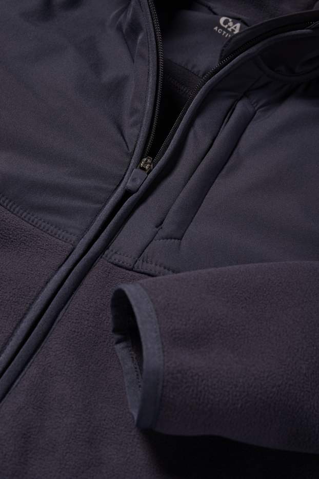 Home - Jaqueta de teixit polar - blau fosc