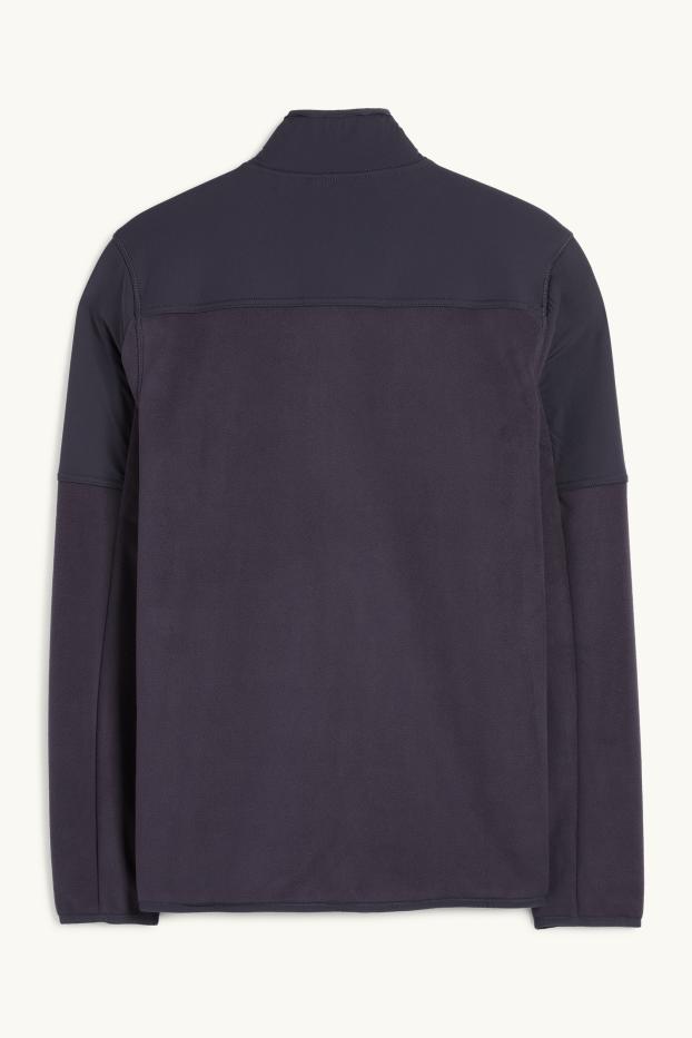 Home - Jaqueta de teixit polar - blau fosc