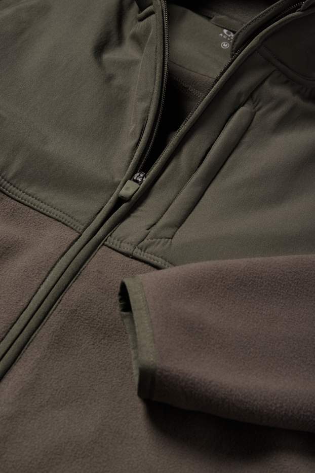 Uomo - Giacca di pile - verde scuro