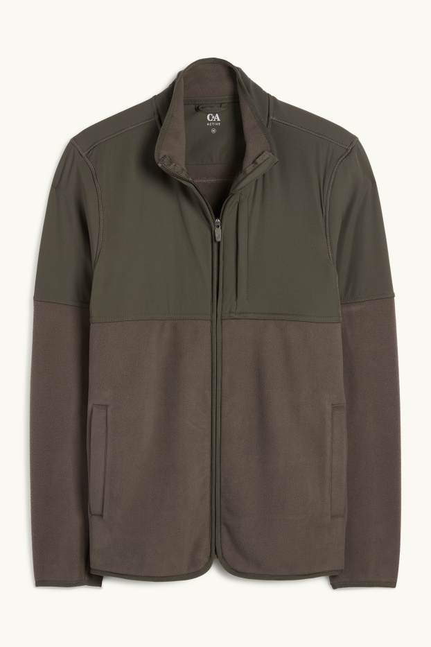 Uomo - Giacca di pile - verde scuro