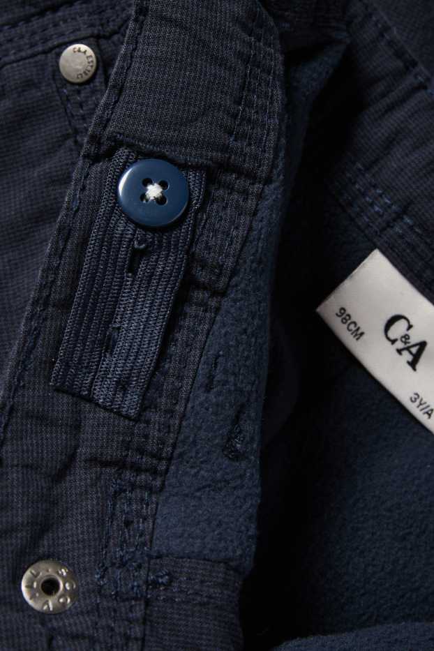 Enfants garçons - Pantalon chaud - texturé - bleu foncé