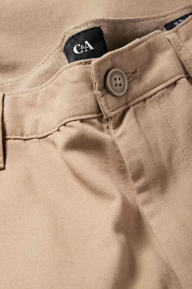 Pánské - Cargo kalhoty - béžová