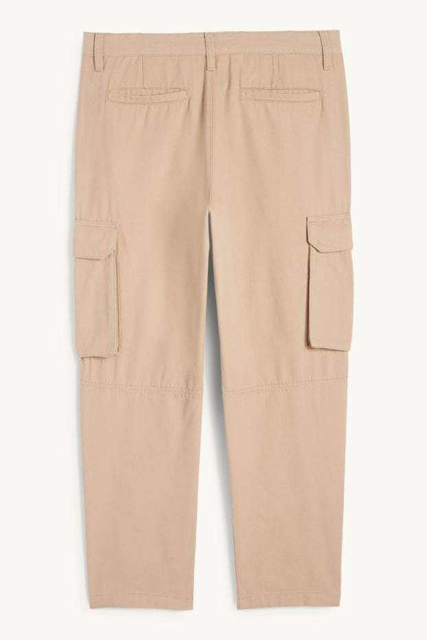 Pánské - Cargo kalhoty - béžová