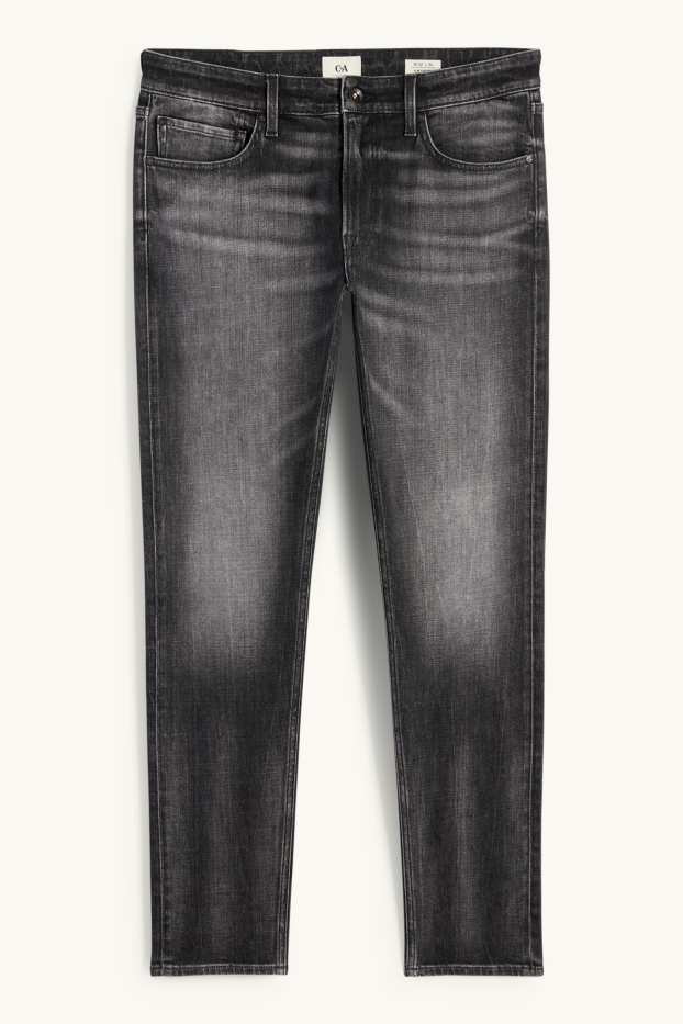 Bărbați - Slim tapered jeans - denim-gri