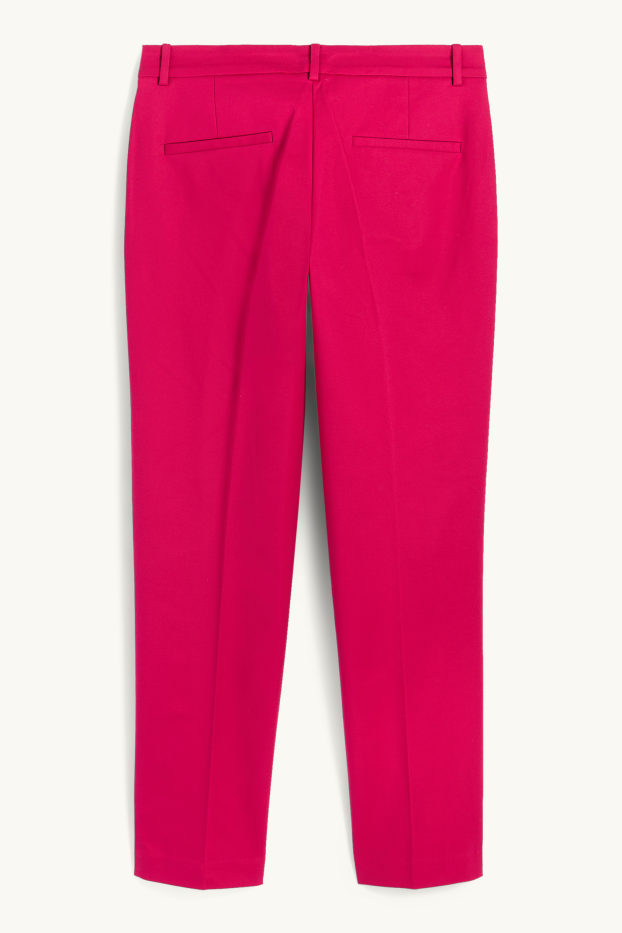 Damen - Business-Hose - Mid Waist - Slim Fit - dunkelrosa