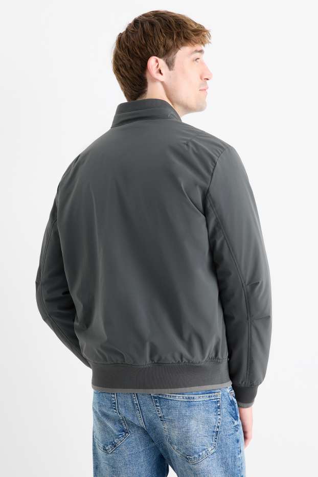 Hommes - Blouson - doublé - finition déperlante - gris foncé