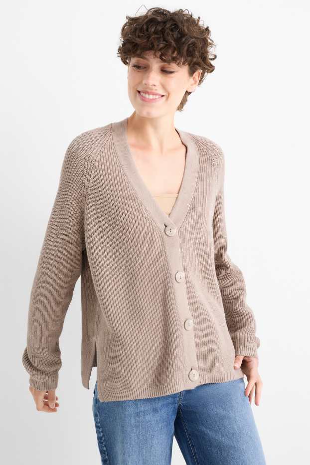 Dona - Jaqueta de punt - acanalada - talp