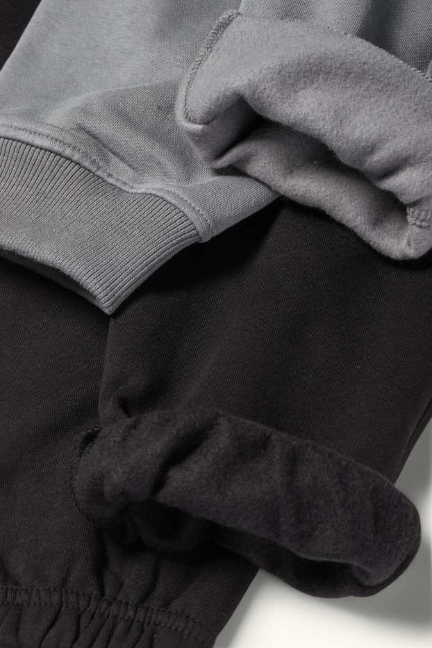 Enfants garçons - Lot de 2 - pantalons de jogging - gris / noir