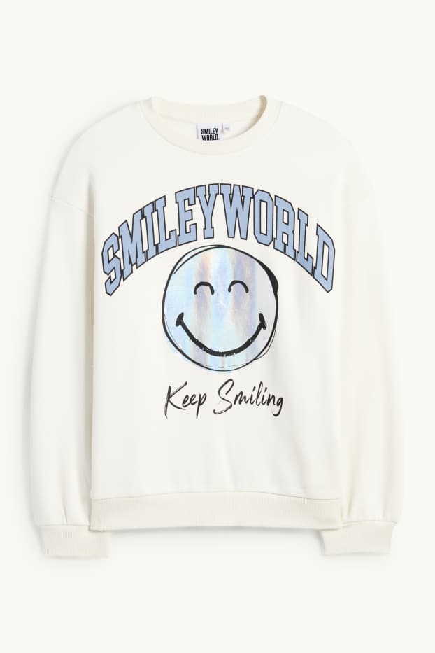 Kinderen: meisjes - SmileyWorld® - sweatshirt - wit