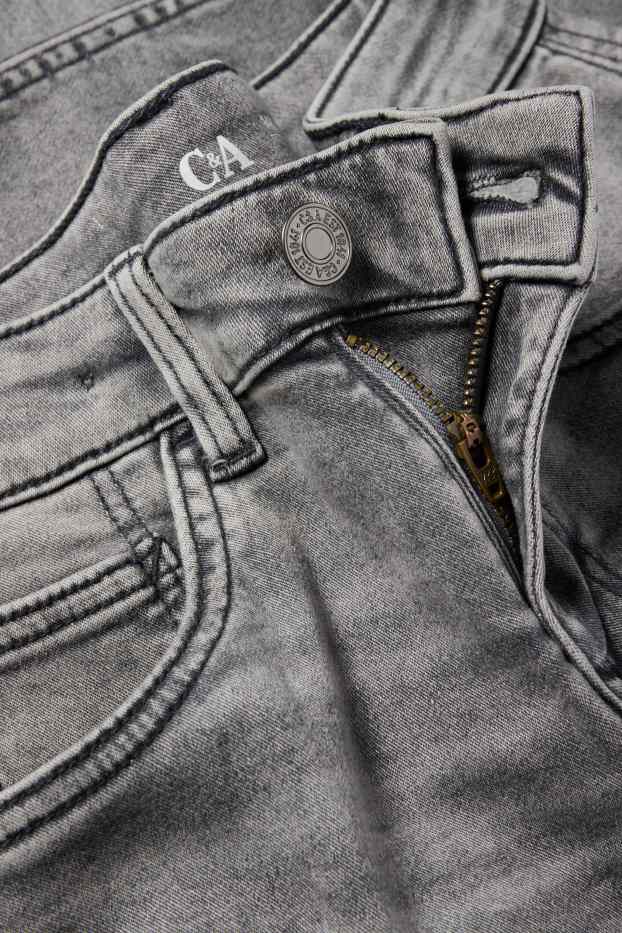 Děti - chlapci - Slim jeans - jog denim - džíny - světle šedé