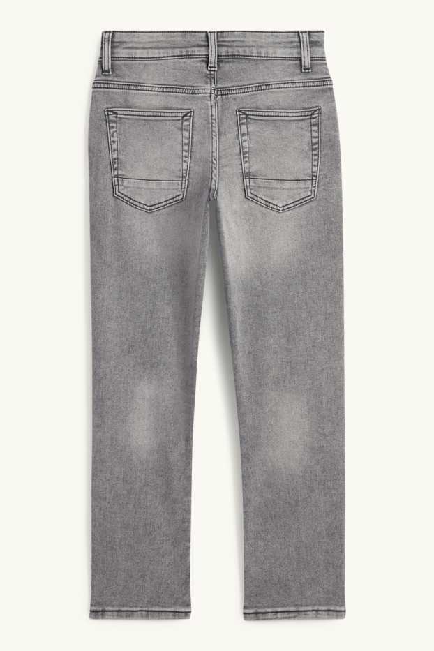 Děti - chlapci - Slim jeans - jog denim - džíny - světle šedé