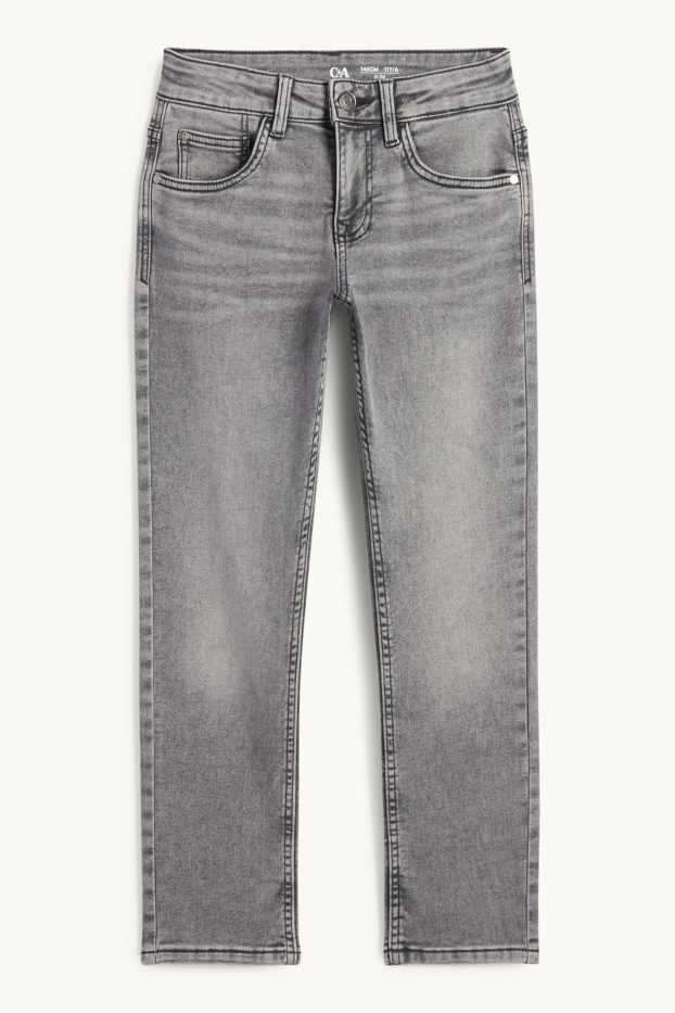 Děti - chlapci - Slim jeans - jog denim - džíny - světle šedé