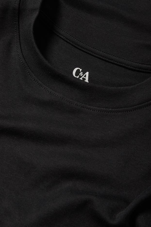 Damen - T-Shirt - Slim Fit - schwarz