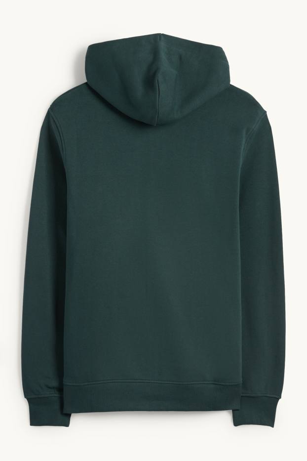 Herren - Sweatjacke mit Kapuze - dunkelgrün