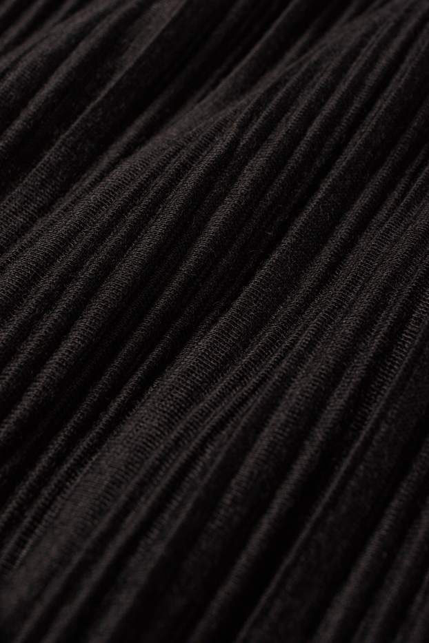 Donna - Set - maglia corta a maniche lunghe e gonna premaman - 2 pezzi       - nero