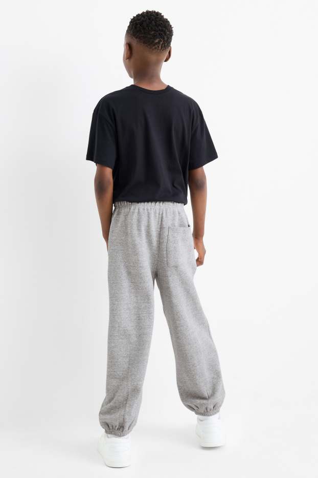 Kinder Buben - Jogginghose - hellgrau-melange