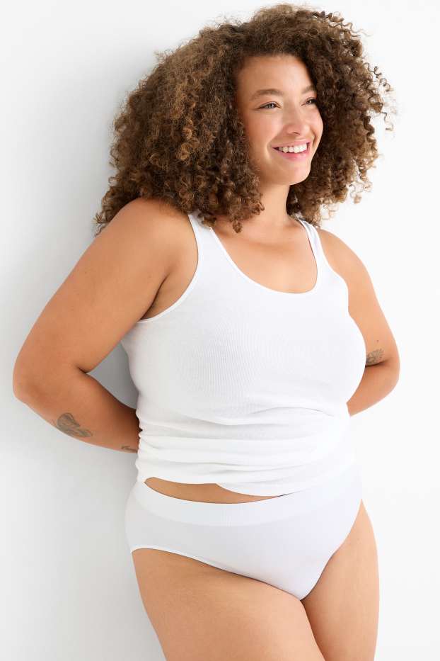 Damen - Multipack 3er - Slip - seamless - weiß