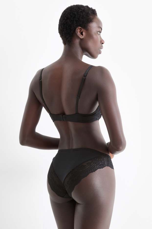 Femmes - Soutien-gorge avec armatures - DEMI - ampliforme - noir