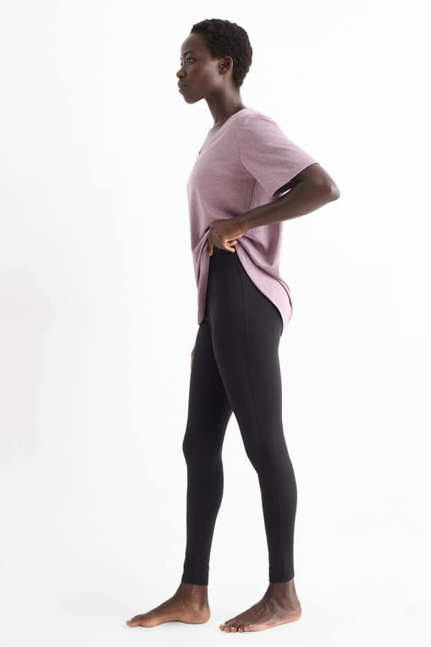 Donna - Leggings sportivi - 4 Way Stretch - nero