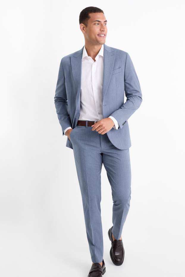 Herren - Baukasten-Hose - Slim Fit - Flex - blau