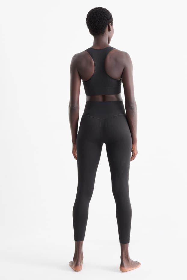 Femmes - Legging de sport - sans coutures - noir