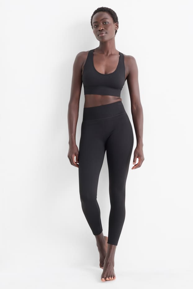 Femmes - Legging de sport - sans coutures - noir