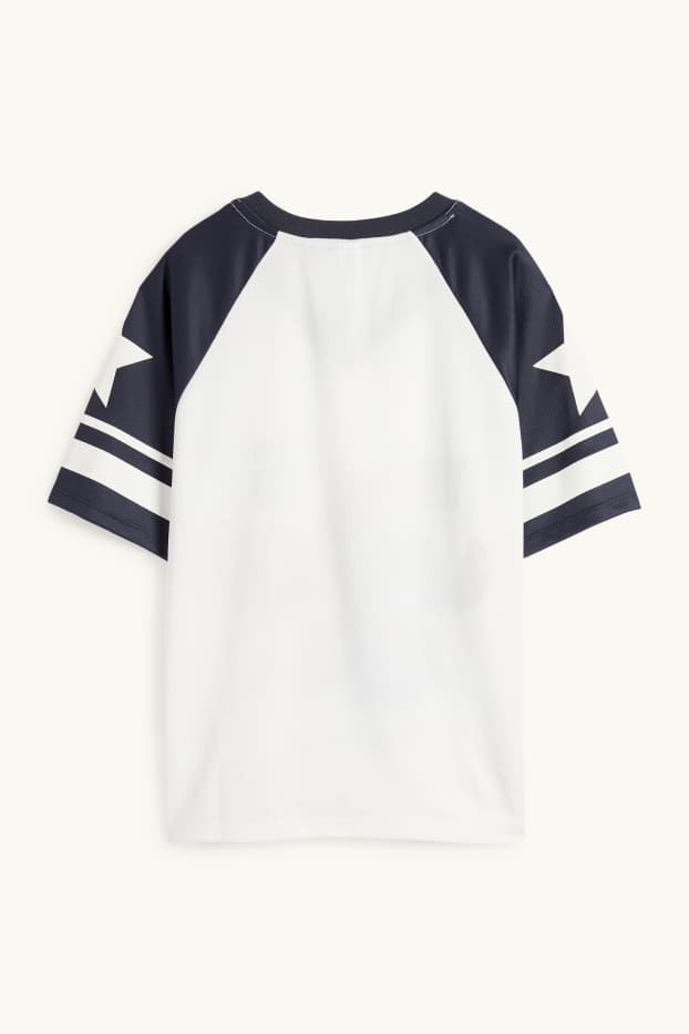 Children Girls - Lilo & Stitch - short sleeve T-shirt - dark blue / white