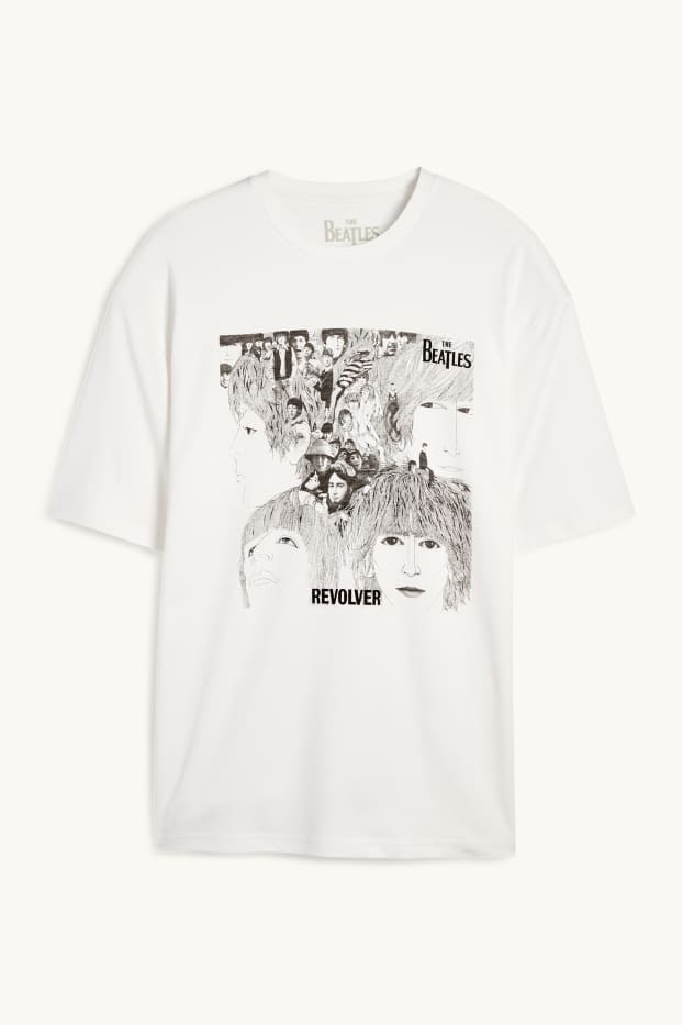Hommes - T-shirt - relaxed fit - The Beatles - blanc