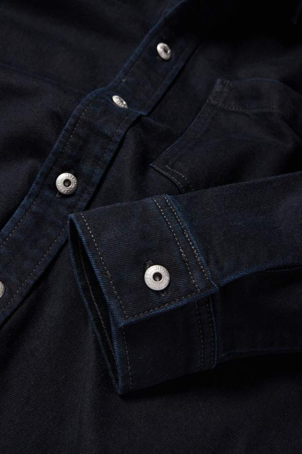 Herren - Jeans-Hemdjacke - Relaxed Fit - Kent - dunkeljeansblau