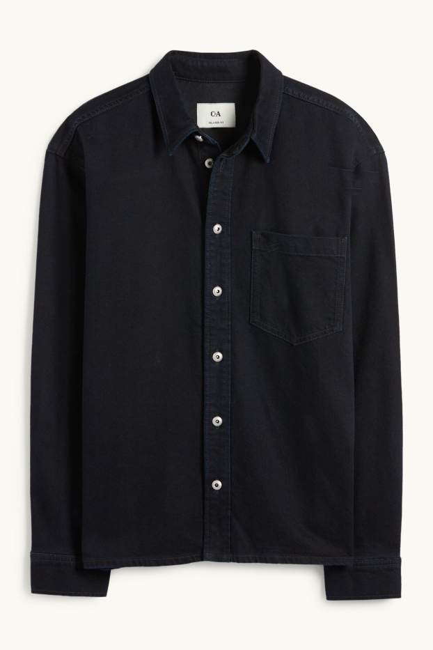 Herren - Jeans-Hemdjacke - Relaxed Fit - Kent - dunkeljeansblau