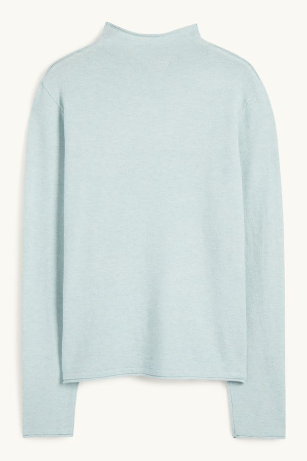 Femmes - Pull à col roulé - vert menthe