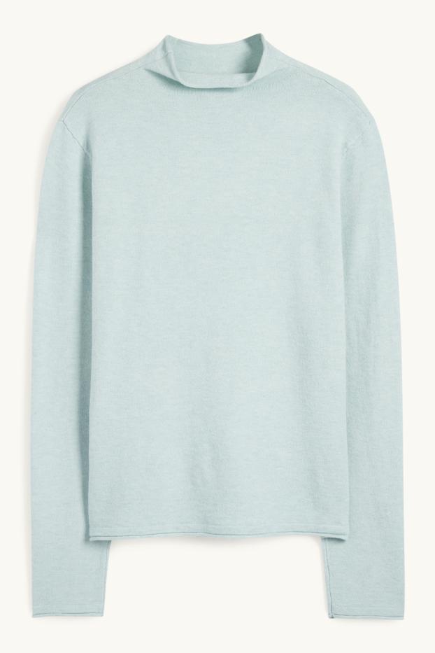 Femmes - Pull à col roulé - vert menthe