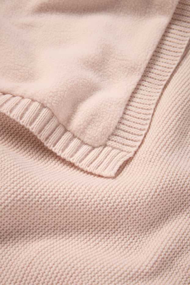 Bébés filles - Renard - couverture pour bébé - 90 x 70 cm - rose