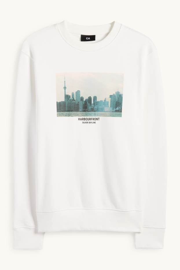 Bărbați - Bluză de molton - alb