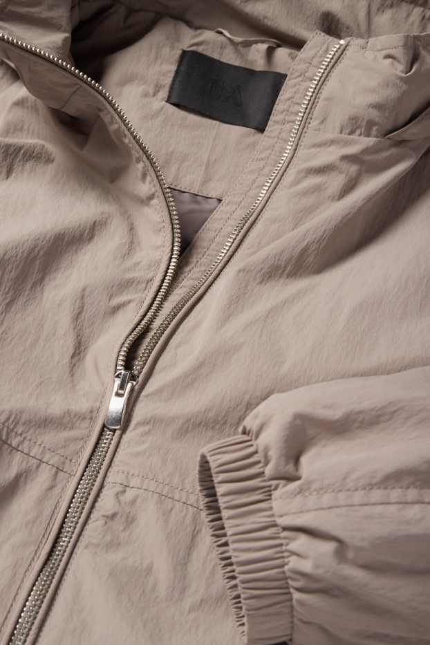 Mujer - Chaqueta con capucha - hidrófuga - gris