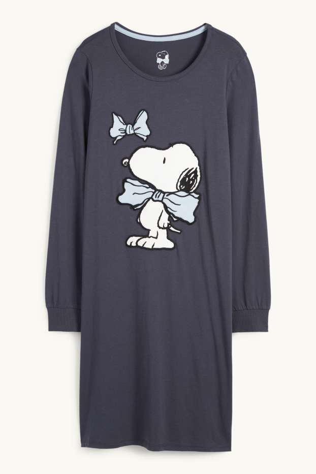Donna - Camicia da notte - Peanuts - blu scuro