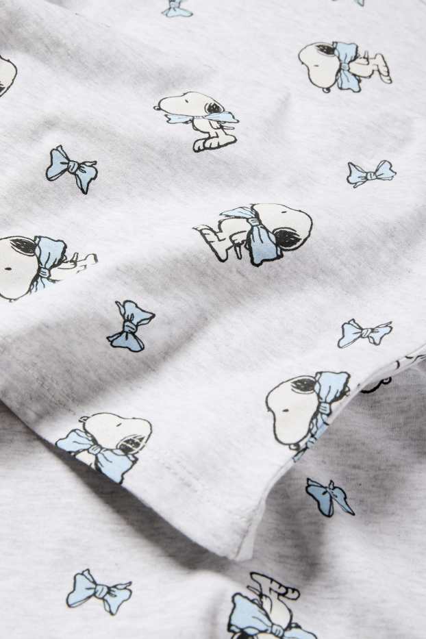 Damen - Nachthemd - Peanuts - hellgrau-melange