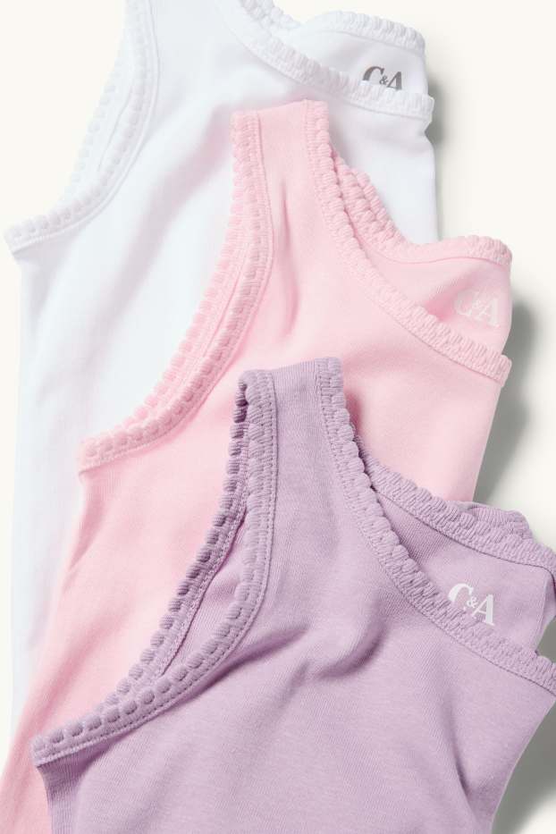 Kinder Mädchen - Multipack 3er - Singlet - violett