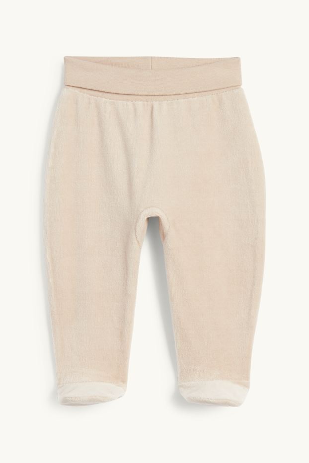 Unisexe - Ourson - tenue nouveau-né - 2 pièces - beige