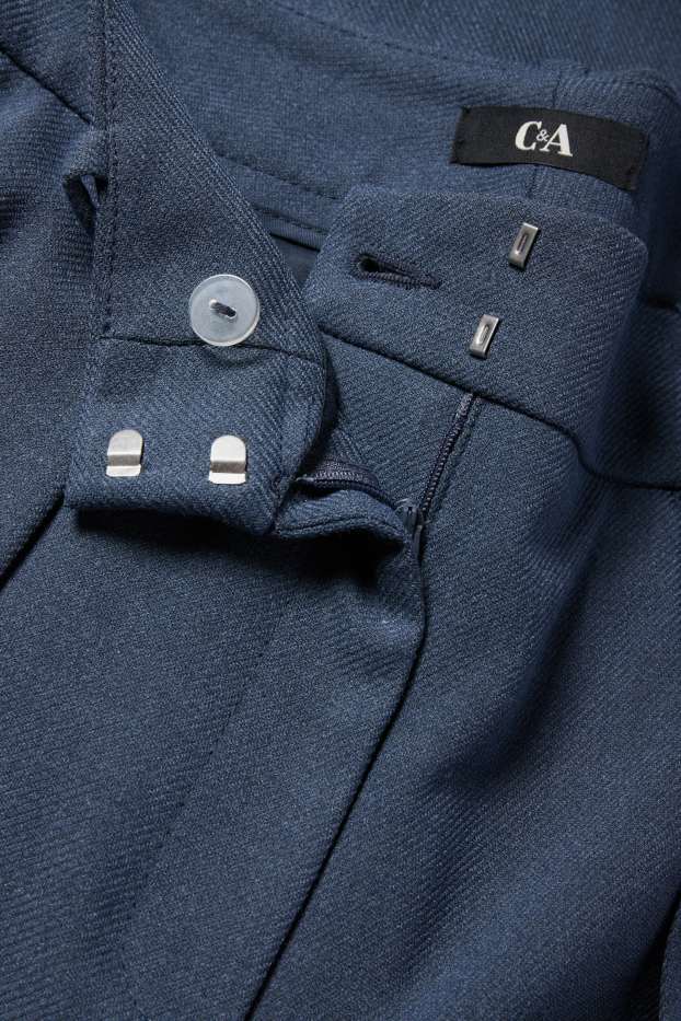 Dames - Business-broek - high waist - wide leg - donkerblauw